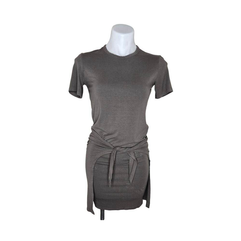WILFRED FREE Bair Wrap Dress Short Sleeve Olive Green Size XS